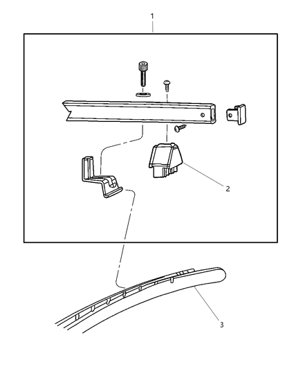 2001 Jeep Grand Cherokee Utility Bar Package - Roof Diagram