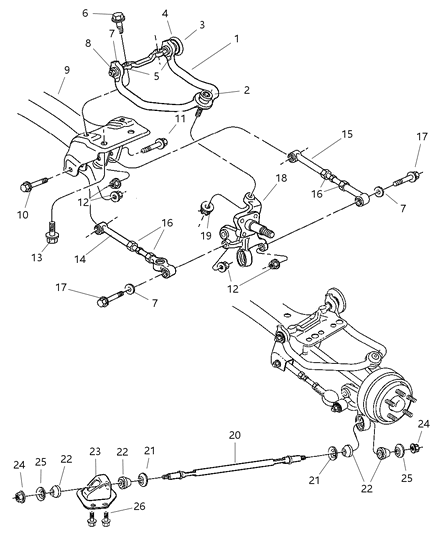 2005 Chrysler Sebring Rear Suspension Diagram