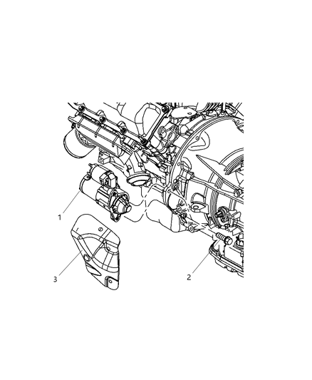 2010 Dodge Ram 2500 Starter & Related Parts Diagram 1