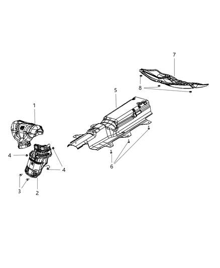 2014 Dodge Dart Exhaust Heat Shield Diagram