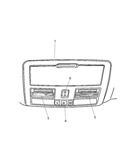 2005 Chrysler 300 Console, Overhead Diagram