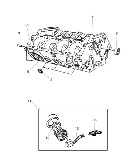 1997 Dodge Ram Wagon Cylinder Block Diagram 3