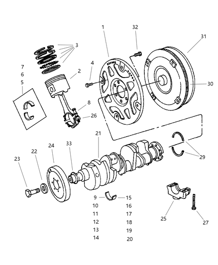 1997 Jeep Grand Cherokee Converter-Torque Diagram for R4736599AB