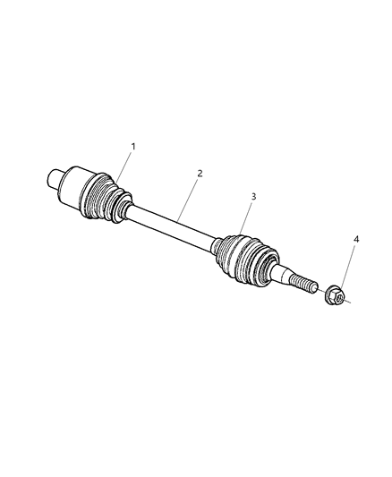 2001 Chrysler Prowler Axle Half Shaft Diagram for 4882521AC