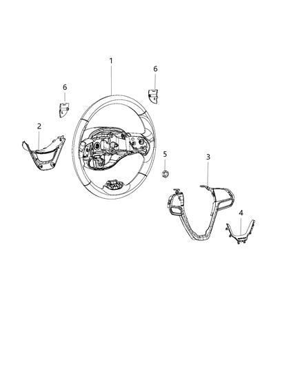 2018 Jeep Cherokee Steering Wheel Assembly Diagram 3