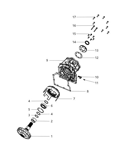 2008 Dodge Ram 3500 Shaft-Output Diagram for 68020033AA