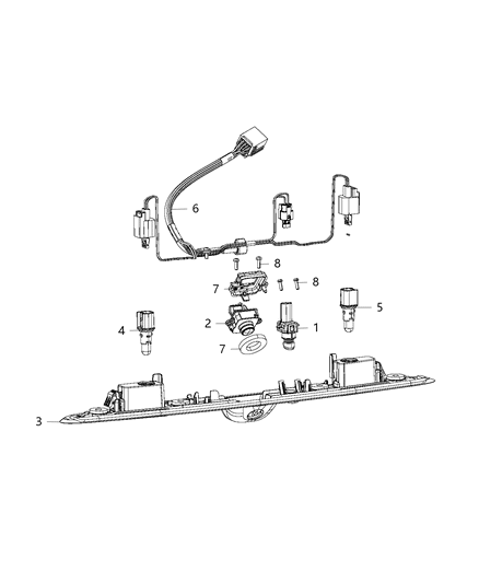 2015 Chrysler 200 Wiring-License Lamp Diagram for 68248858AA