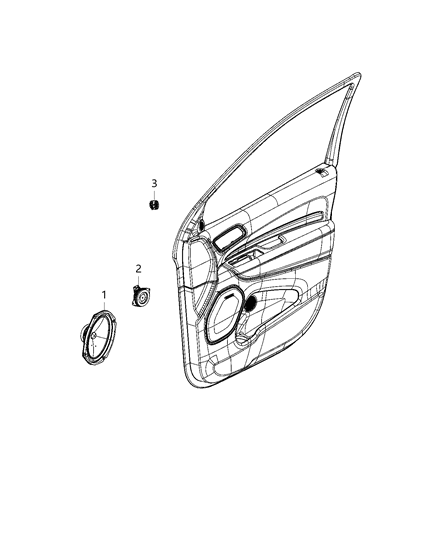 2021 Dodge Durango Speakers, Door Diagram 1