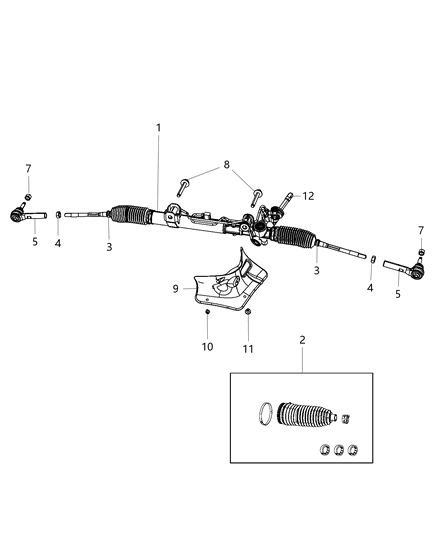 2017 Jeep Patriot Gear Rack & Pinion Diagram