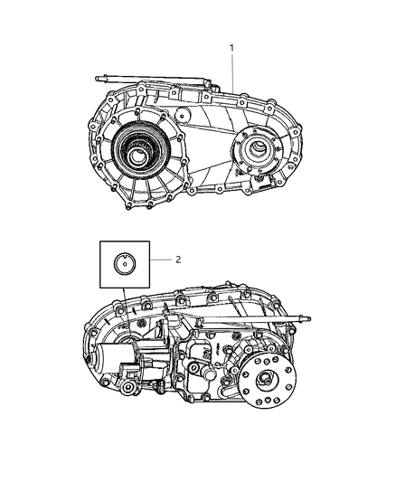 2008 Jeep Liberty Transfer Case Assembly & Identification Diagram 1