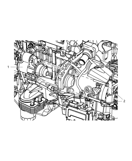 2013 Dodge Journey Starter & Related Parts Diagram 2