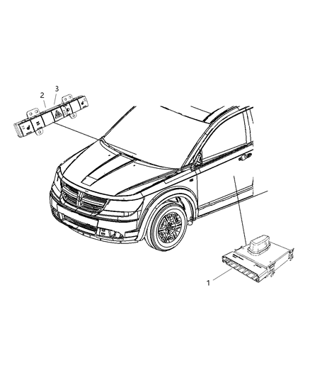 2010 Dodge Journey Switch-4 Gang Diagram for 4602568AH