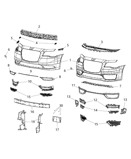 2016 Chrysler 300 Tow Hook Diagram for 5RL82TZZAB