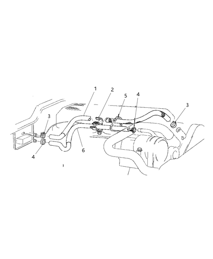 2001 Jeep Cherokee Hose-Heater Supply Diagram for 55037326AC