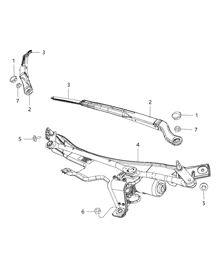 2013 Dodge Viper Front Wiper System Diagram