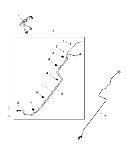 2019 Jeep Cherokee Line-Exhaust Fluid Diagram for 68335007AC