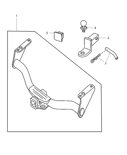 2001 Dodge Dakota Receiver Kit - Trailer Tow Diagram