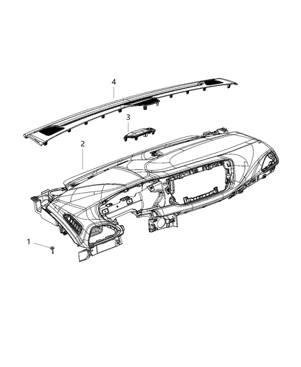 2020 Chrysler Voyager Instrument Panel & Structure Diagram 1