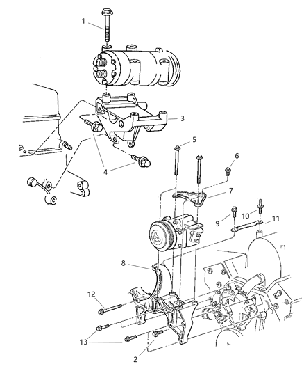 1997 Jeep Grand Cherokee Compressor Mounting Diagram