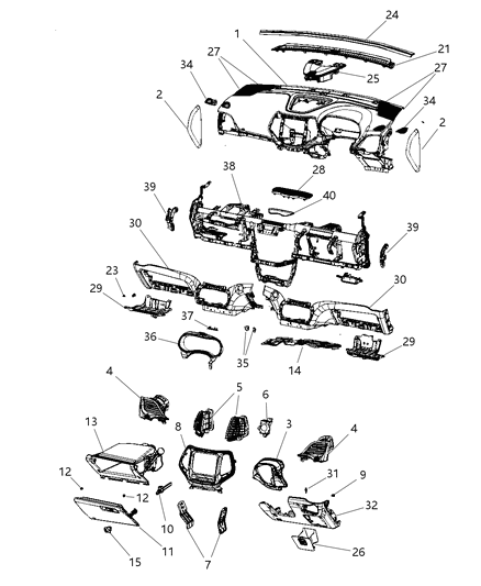 2018 Jeep Cherokee Instrument Panel Diagram 2