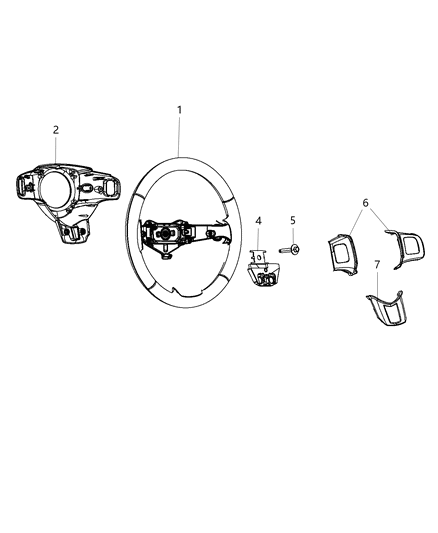 2013 Dodge Journey Wheel-Steering Diagram for 5MZ17DX9AA