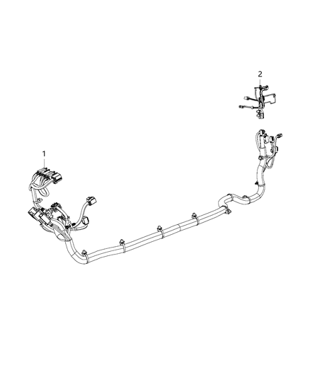 2019 Ram 1500 Wiring-Arm Rest Diagram for 68349111AC