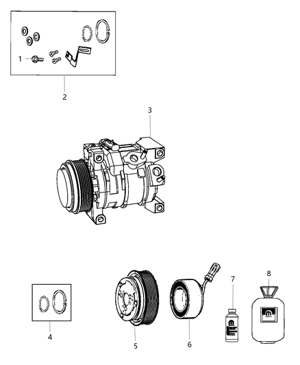 2020 Dodge Grand Caravan A/C Compressor Diagram