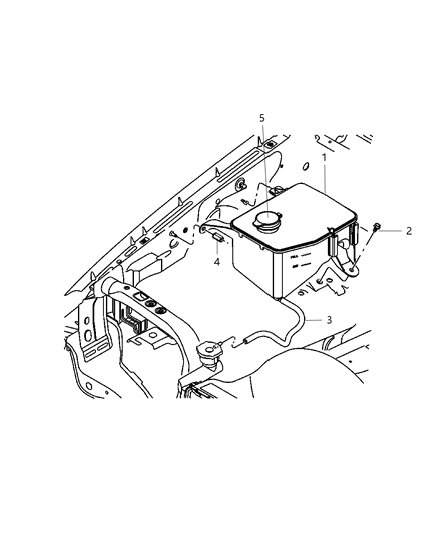 2007 Jeep Commander Bottle-PRESSURIZED COOLANT Diagram for 55116874AE