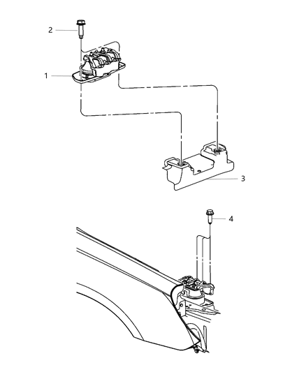 2012 Dodge Avenger Engine Mounting Right Side Diagram 1