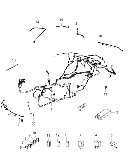 2013 Chrysler 300 Wiring-Unified Body Diagram for 68155352AC