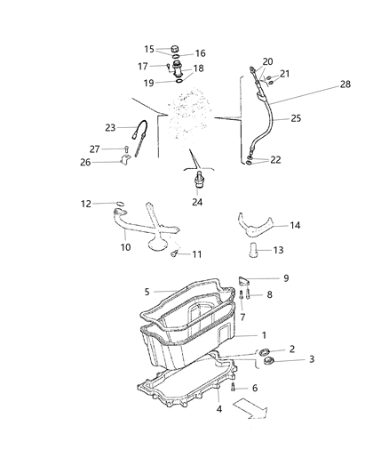 2021 Ram ProMaster 3500 O Ring-Engine Oil Indicator Tube Diagram for 68096977AA