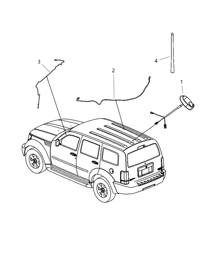 2007 Dodge Nitro Satellite Radio System Diagram