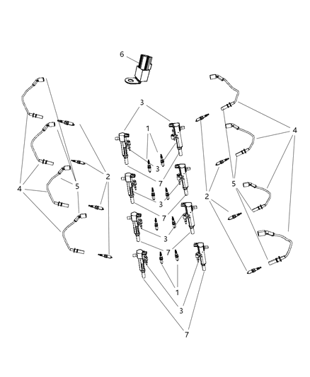 2008 Dodge Durango Spark Plugs, Ignition Wires And Ignition Coil Diagram