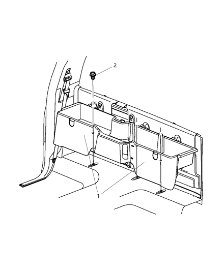 2009 Dodge Ram 2500 Rear Storage Compartment Diagram