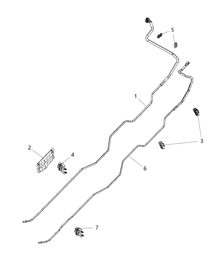 2019 Ram 3500 Tube-Fuel Supply Diagram for 57008267AB