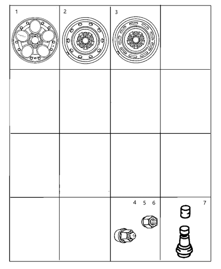 1999 Dodge Neon Wheels & Hardware Diagram