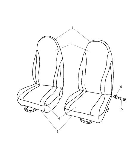 2001 Dodge Dakota Front Bucket Seat Diagram