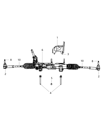 2007 Dodge Caliber Rack And Pinion Gear Diagram for R5290935AI