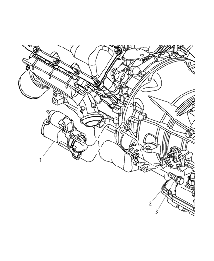 2008 Dodge Ram 3500 Pickup Starter & Related Parts Diagram 2