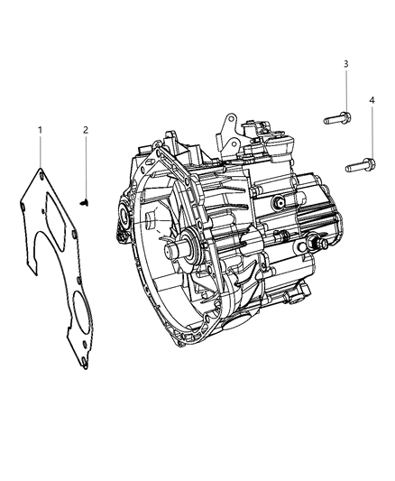 2008 Chrysler PT Cruiser Mounting Bolts Diagram 1