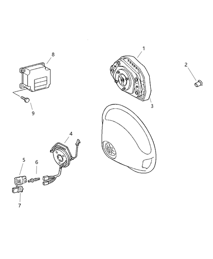 2004 Dodge Sprinter 3500 Air Bag System Drivers Side Diagram