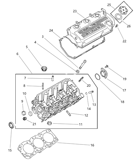 1998 Chrysler Sebring Convertible Cylinder Head Diagram 3