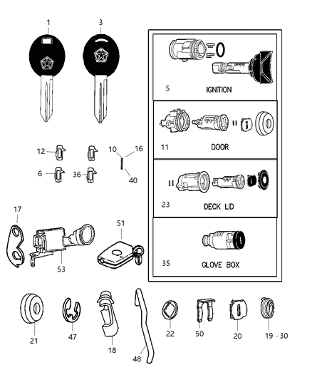 1999 Chrysler Sebring TRANSMTR-KEYLESS Entry Diagram for 4671226