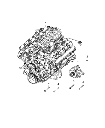 2019 Ram 1500 Generator-Engine Diagram for 56029764AA