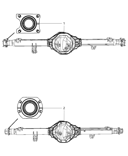 2007 Dodge Ram 1500 Axle-Service Rear Diagram for 68000647AA