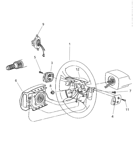 2000 Chrysler Sebring Screw Diagram for 6505850AA