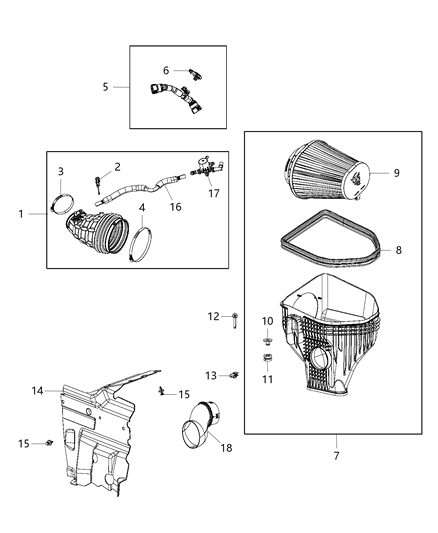 2019 Dodge Challenger Air Cleaner - Diagram 3