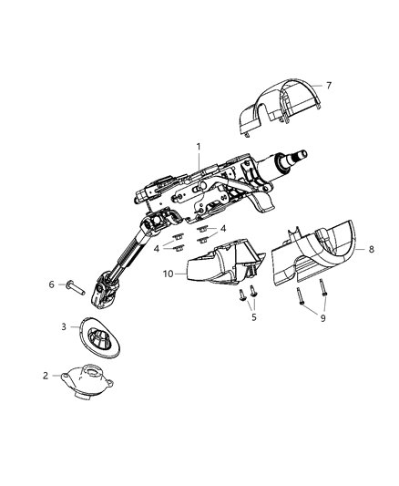 2012 Dodge Dart Cover-Dash Seal Diagram for 1VF56DX9AB