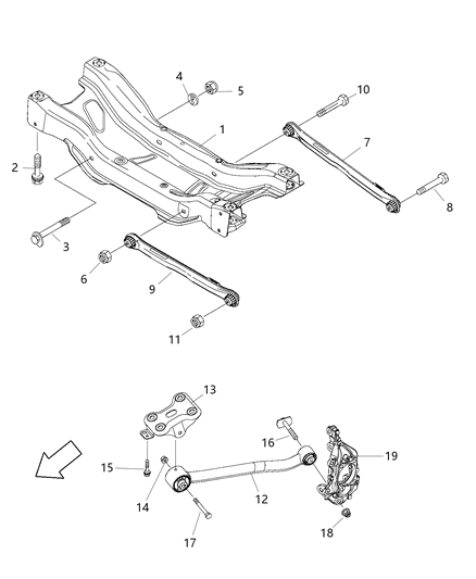 2015 Jeep Renegade Bracket-Suspension Diagram for 68246682AA