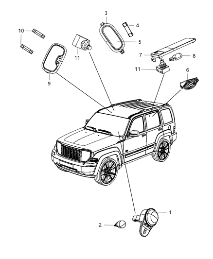 2011 Jeep Liberty Lamps Interior Diagram